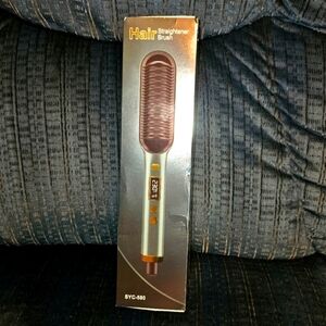 Hair Straightener Brush Green